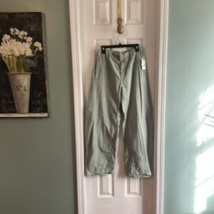 Cotton wide leg pants